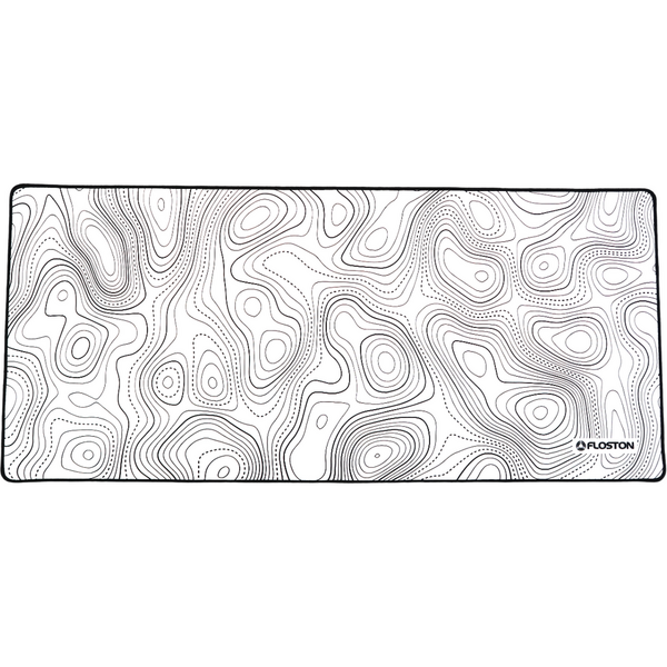 Mouse Pad Floston TOPOGRAPHIC WHITE, 90 x 40cm, Alb