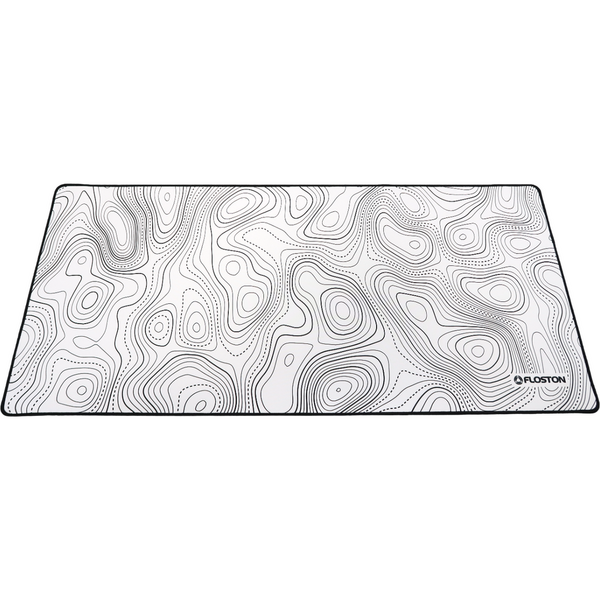 Mouse Pad Floston TOPOGRAPHIC WHITE, 90 x 40cm, Alb