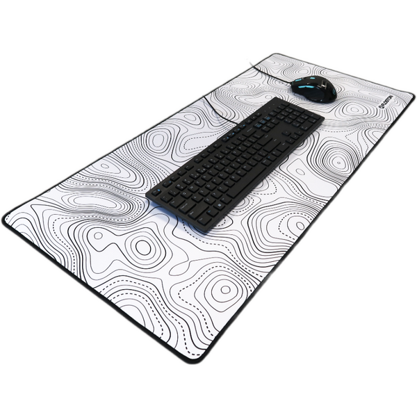 Mouse Pad Floston TOPOGRAPHIC WHITE, 90 x 40cm, Alb