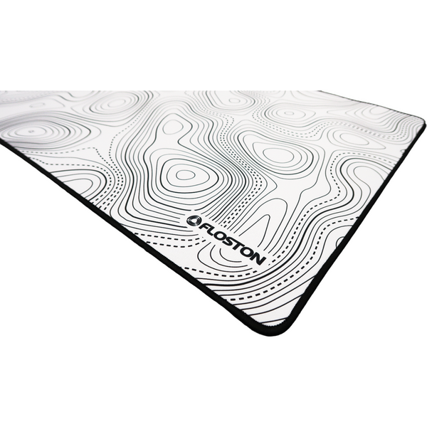 Mouse Pad Floston TOPOGRAPHIC WHITE, 90 x 40cm, Alb