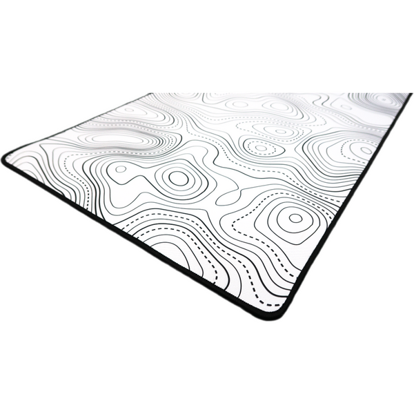 Mouse Pad Floston TOPOGRAPHIC WHITE, 90 x 40cm, Alb