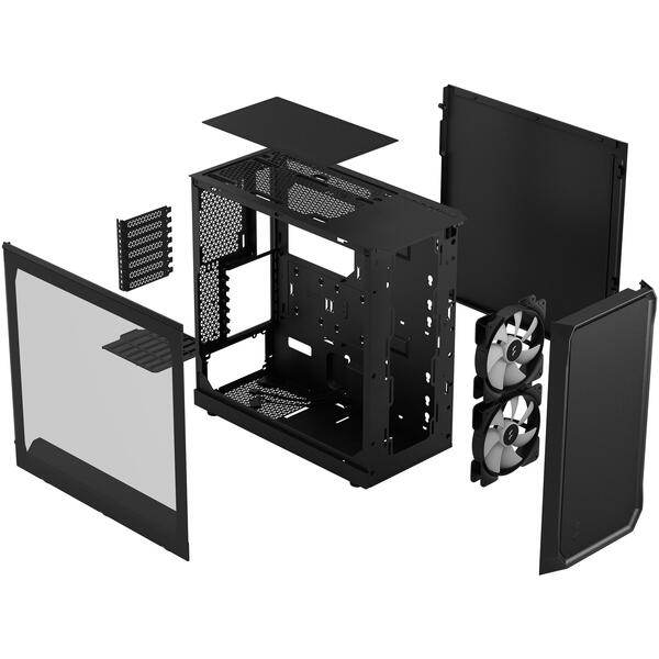 Carcasa Fractal Design Focus 2 RGB Black TG Clear Tint RGB Black