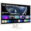 Monitor Smart LG 32SR50F-W 31.5 inch FHD IPS 8 ms 60 Hz Alb