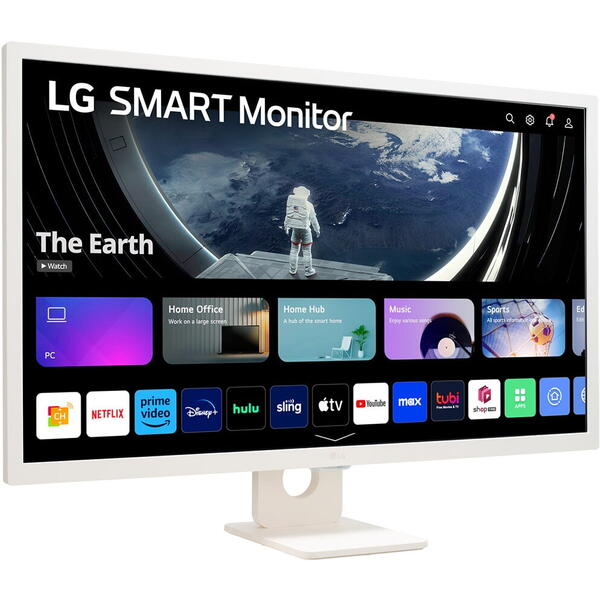 Monitor Smart LG 32SR50F-W 31.5 inch FHD IPS 8 ms 60 Hz Alb