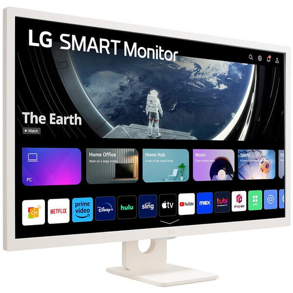 Monitor Smart LG 32SR50F-W 31.5 inch FHD IPS 8 ms 60 Hz Alb