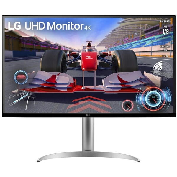 Monitor LED LG 32UQ750P-W 31.5 inch UHD VA 4 ms 144 Hz USB-C HDR Alb/Argintiu