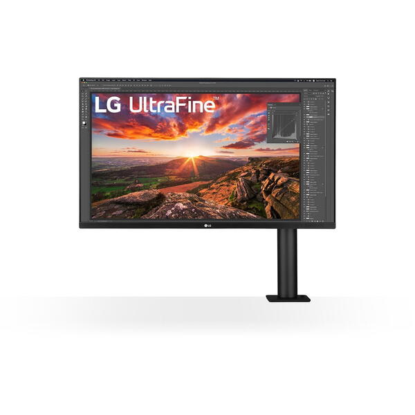 Monitor LED LG UltraFine Ergo 32UN880P-B 31.5 inch UHD IPS 5 ms 60 Hz USB-C HDR Negru