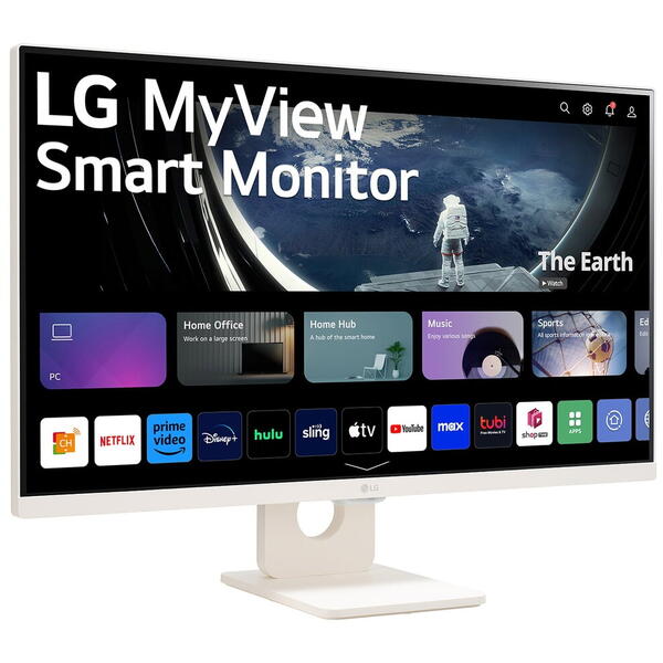 Monitor LED LG Smart 27SR50F-W 27 inch FHD IPS 14 ms 60 Hz HDR Alb