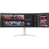 Monitor LED LG 49WQ95C-W Curbat 49 inch DQHD IPS 5 ms 144 Hz USB-C HDR Alb/Argintiu