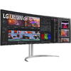 Monitor LED LG 49WQ95C-W Curbat 49 inch DQHD IPS 5 ms 144 Hz USB-C HDR Alb/Argintiu