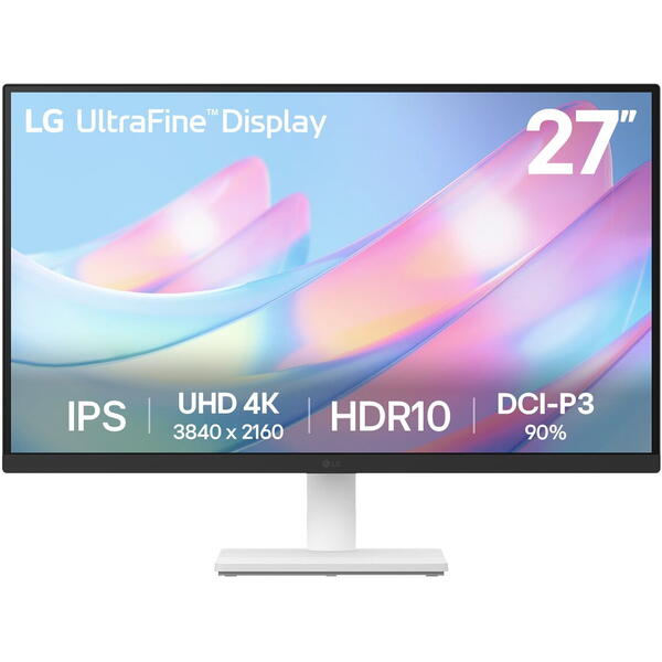 Monitor LED LG UltraFine 27US500-W 27 inch UHD IPS 5 ms 60 Hz HDR Alb