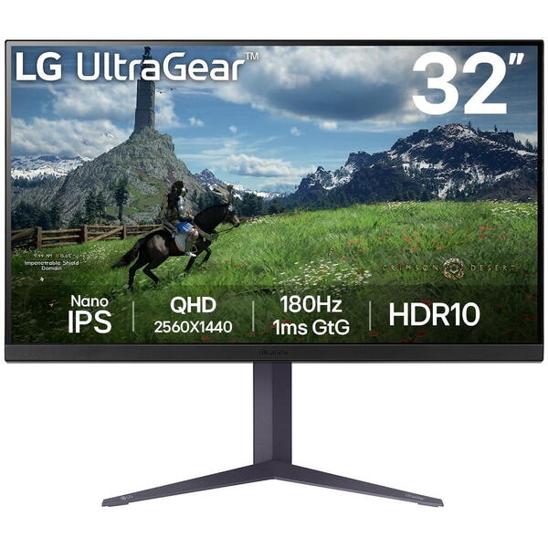 Monitor Gaming LG UltraGear 32GS85Q-B 31.5 inch QHD IPS 1 ms 180 Hz HDR Negru