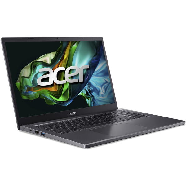 Laptop Acer Aspire 5 A515-48M, 15.6 inch FHD IPS, AMD Ryzen 7 7730U, 16GB DDR4X, 512GB SSD, Radeon, Steel Gray