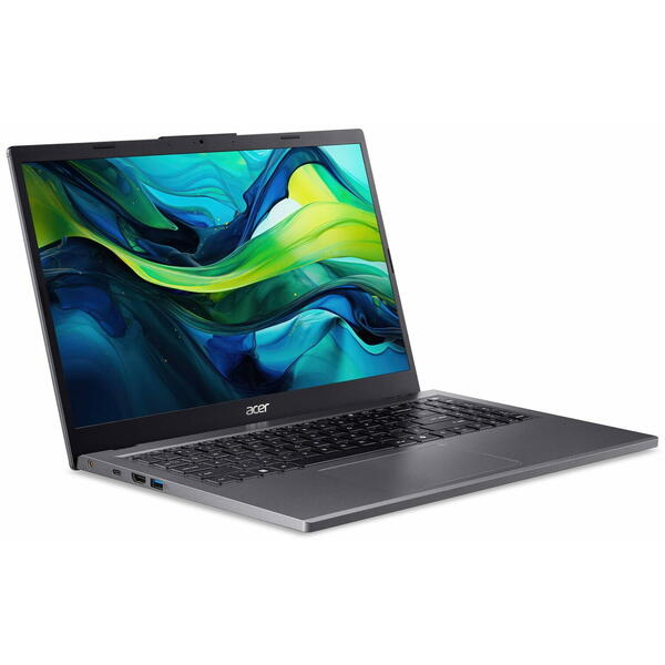 Laptop Acer Aspire 15 A15-41M, FHD IPS, AMD Ryzen 5 8640HS, 16GB DDR5, 512GB SSD, AMD Radeon 760M, Steel Gray