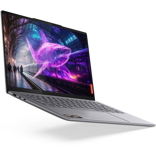 Laptop Lenovo Yoga Pro 7 14ASP9, 14.5 inch 2.8K OLED 120Hz, AMD Ryzen AI 9 365, 32GB LPDDR5X, 1TB SSD, AMD Radeon 880M, Win 11 Pro, Luna Grey, 3Yr Onsite Premium Care