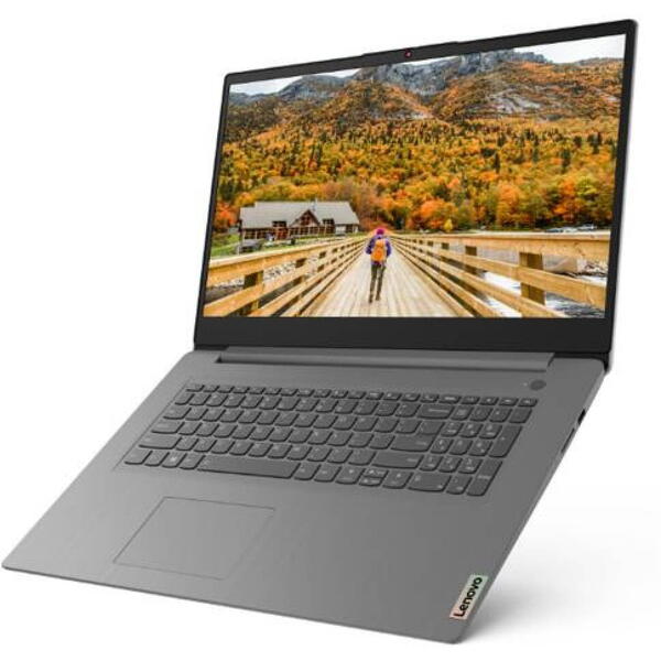 Laptop Lenovo IdeaPad 3 17ALC6, 17.3 inch FHD IPS, AMD Ryzen 7 5700U, 12GB DDR4, 512GB SSD, AMD Radeon, Arctic Grey