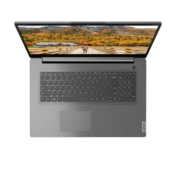 Laptop Lenovo IdeaPad 3 17ALC6, 17.3 inch FHD IPS, AMD Ryzen 7 5700U, 12GB DDR4, 512GB SSD, AMD Radeon, Arctic Grey