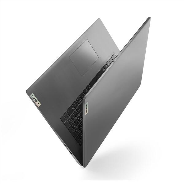 Laptop Lenovo IdeaPad 3 17ALC6, 17.3 inch FHD IPS, AMD Ryzen 7 5700U, 12GB DDR4, 512GB SSD, AMD Radeon, Arctic Grey