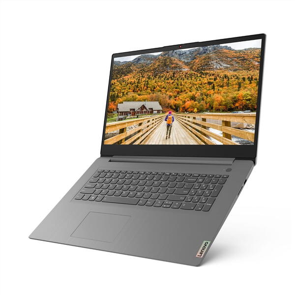 Laptop Lenovo IdeaPad 3 17ALC6, 17.3 inch FHD IPS, AMD Ryzen 7 5700U, 12GB DDR4, 512GB SSD, AMD Radeon, Arctic Grey