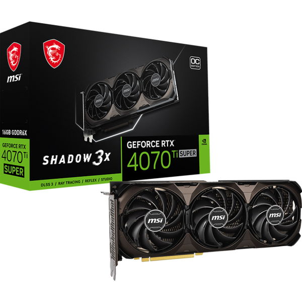 Placa video MSI GeForce RTX 4070 Ti SUPER SHADOW 3X OC 16GB GDDR6X 256 Bit DLSS 3.0