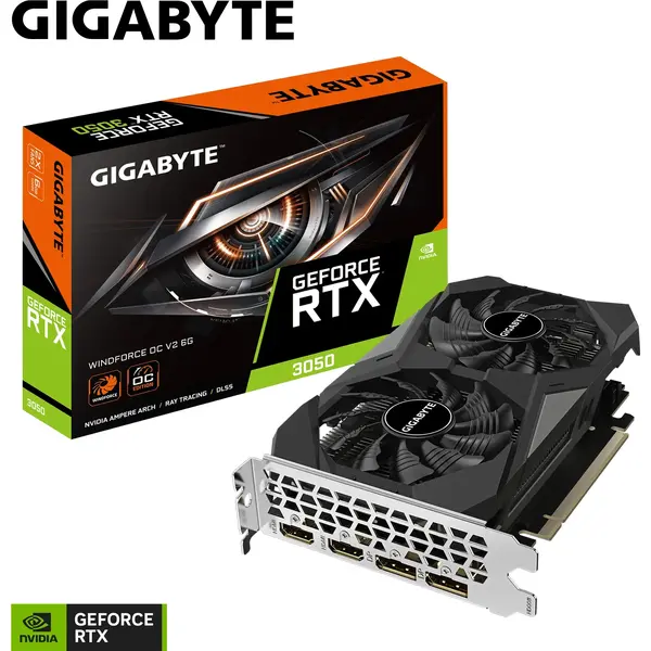 Placa video Gigabyte nVidia GeForce RTX 3050 WINDFORCE v2 6GB, GDDR6, 96bit