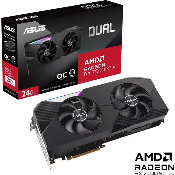 Placa video Asus Dual Radeon RX 7900 XTX OC 24GB GDDR6 384 Bit