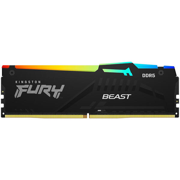 Memorie Kingston FURY Beast RGB 32GB DDR5 6000MHz CL30