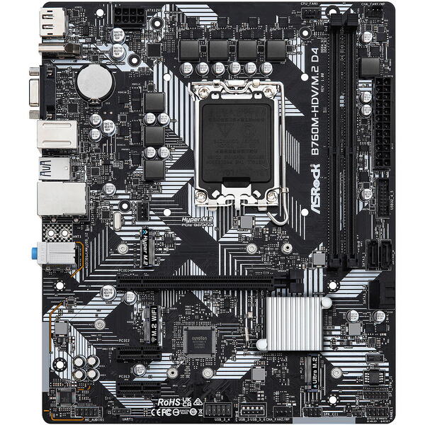 Placa de baza ASRock B760M-HDV/M.2 D4 Socket 1700