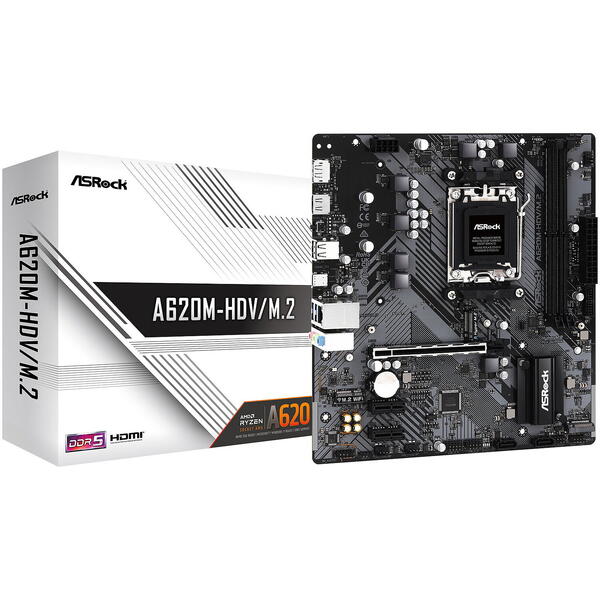 Placa de baza ASRock A620M-HDV/M.2 Socket AM5