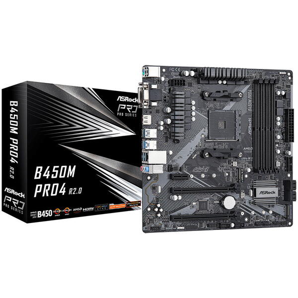 Placa de baza ASRock B450 Pro4 R2.0 Socket AM4