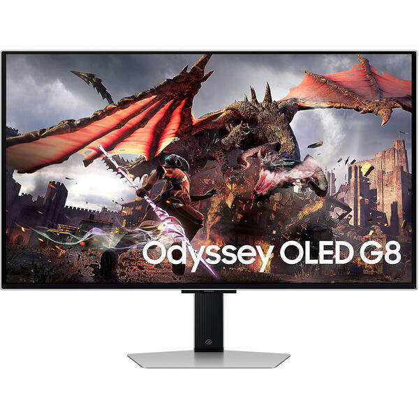 Monitor Gaming Samsung Odyssey G8 G80SD OLED LS32DG802SUXDU 32 inch UHD QD-OLED 0.03 ms 240 Hz HDR, Smart , Argintiu