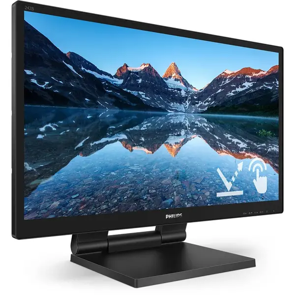 Monitor LED Philips 242B9TL 23.8 inch Touchscreen, 5 ms 60 Hz Negru