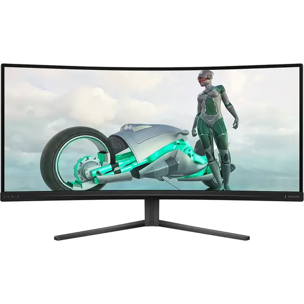 Monitor Gaming Philips Evnia 34M2C3500L 34 inch UWQHD VA 0.5 ms 180 Hz HDR Curbat Negru