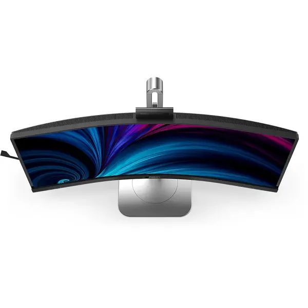 Monitor LED Philips 34B2U6603CH 34 inch UWQHD VA 4 ms 120 Hz Webcam Thunderbolt HDR Curbat Argintiu