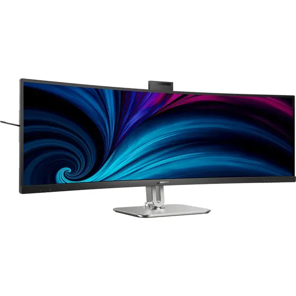 Monitor LED Philips 49B2U5900CH/00 48.8 inch 5K VA 4 ms 75 Hz Webcam USB-C HDR Curbat Argintiu