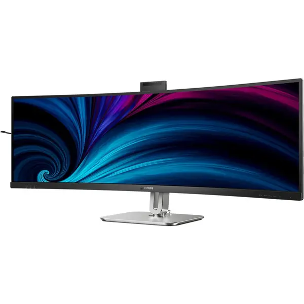 Monitor LED Philips 49B2U5900CH/00 48.8 inch 5K VA 4 ms 75 Hz Webcam USB-C HDR Curbat Argintiu