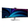 Monitor LED Philips 49B2U6903CH 48.8 inch DQHD VA 4 ms 100 Hz Webcam Thunderbolt HDR Curbat Argintiu