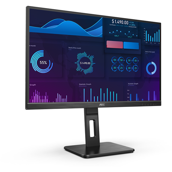 Monitor LED AOC Q27P2Q 27 inch 4 ms 75 Hz Negru