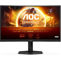 Monitor Gaming AOC CQ27G4X 27 inch QHD VA 0.5 ms 180 Hz HDR Curbat Negru