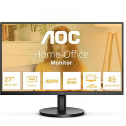 Monitor LED AOC U27B3M 27 inch UHD VA 4 ms 60 Hz HDR Negru