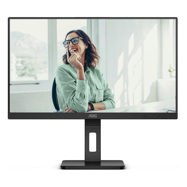 Monitor LED AOC 24P3CW 23.8 inch FHD IPS 5 ms 75 Hz Webcam USB-C Negru