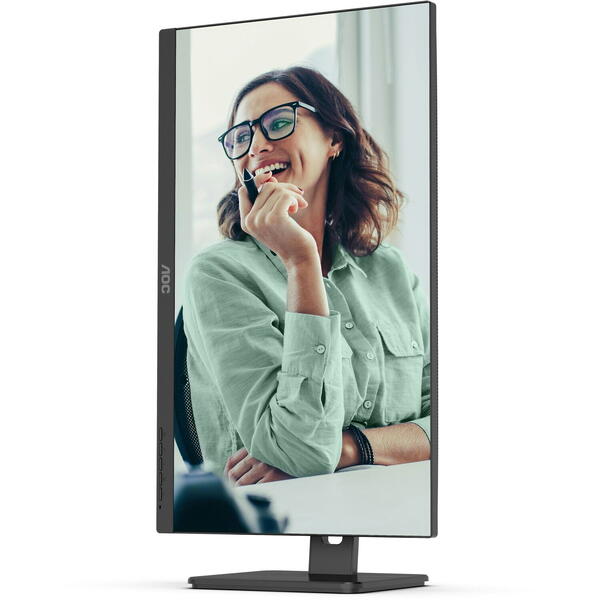 Monitor LED AOC 24P3CW 23.8 inch FHD IPS 5 ms 75 Hz Webcam USB-C Negru