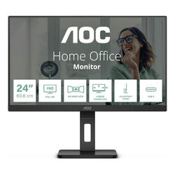 Monitor LED AOC 24P3CW 23.8 inch FHD IPS 5 ms 75 Hz Webcam USB-C Negru