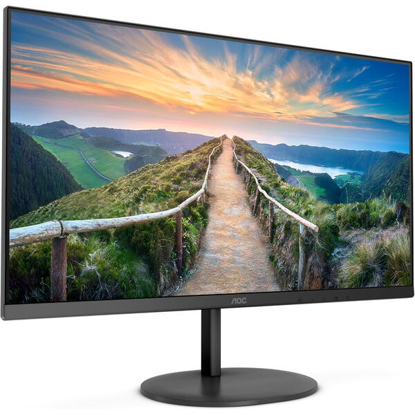 Monitor LED AOC Q24V4EA 23.8 inch 4 ms Negru 75 Hz Negru