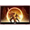 Monitor Gaming AOC Portabil AGON 16G3 15.6 inch FHD IPS 4 ms 144 Hz USB-C Negru/Rosu