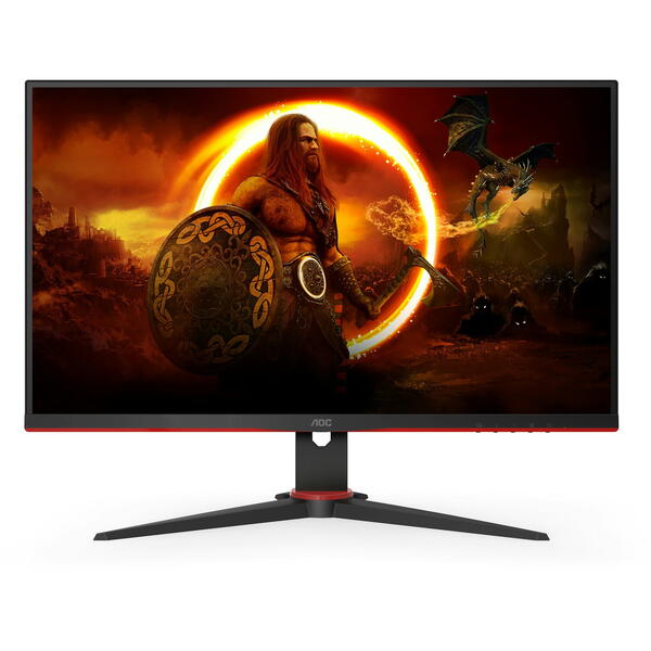 Monitor Gaming AOC Q27G2E 27 inch QHD VA 1 ms 155 Hz Negru/Rosu