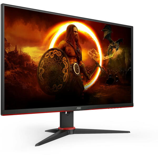 Monitor Gaming AOC Q27G2E 27 inch QHD VA 1 ms 155 Hz Negru/Rosu