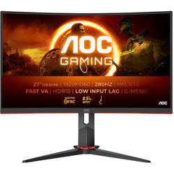 Monitor Gaming AOC AGON 27G2ZN3 27 inch FHD VA 0.5 ms 280 Hz HDR Negru/Rosu