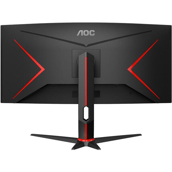 Monitor Gaming AOC CU34G2X 34 inch UWQHD VA 1 ms 144 Hz Curbat Negru/Rosu