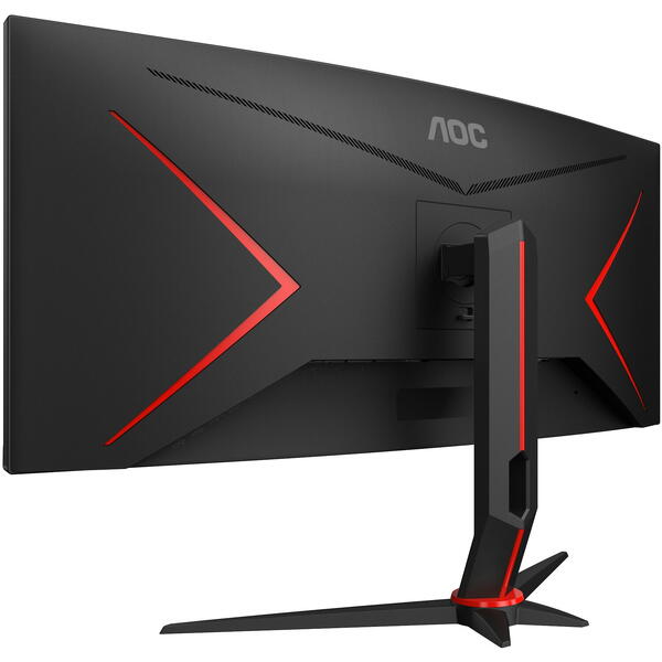 Monitor Gaming AOC CU34G2X 34 inch UWQHD VA 1 ms 144 Hz Curbat Negru/Rosu